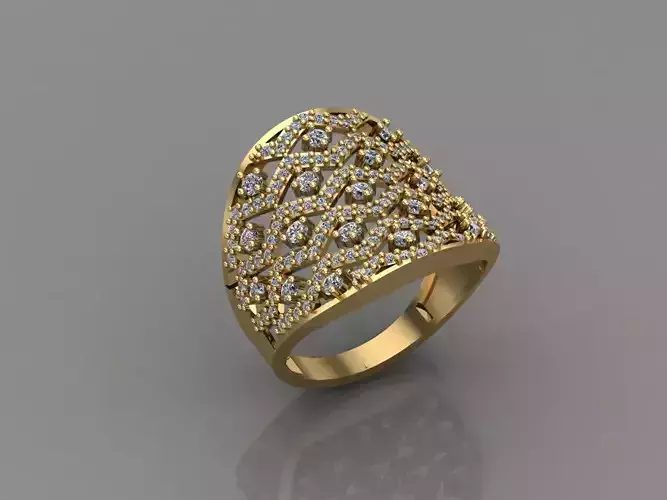 Women Ring With Stone 3DM Mix Print Model 3D print model