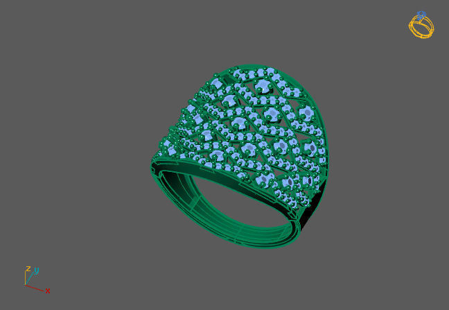 Women Ring With Stone 3DM Mix Print Model 3D print model_2