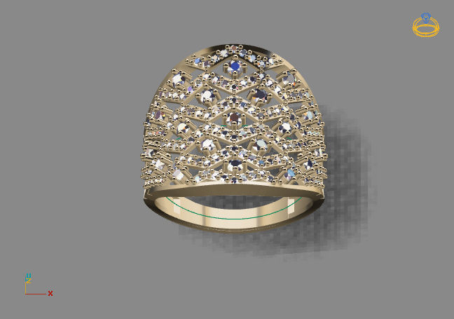 Women Ring With Stone 3DM Mix Print Model 3D print model_3