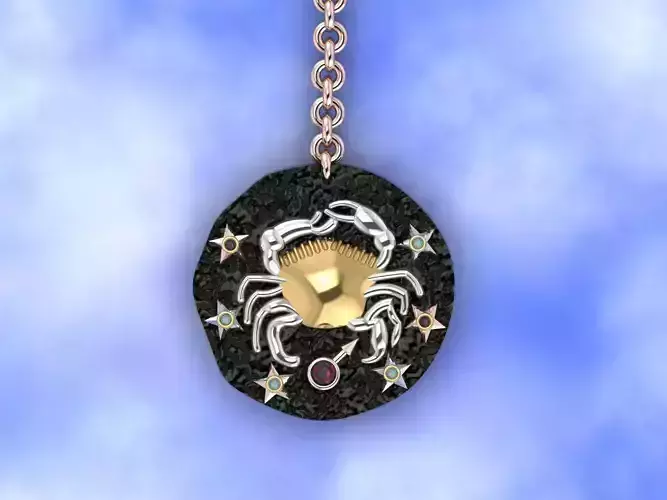 cancer zodiac coin necklace 