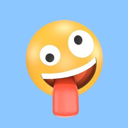 3D Drunk emoticons low poly  Free 3D print model