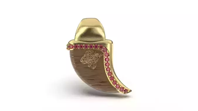 african lion claw necklace 3D print model