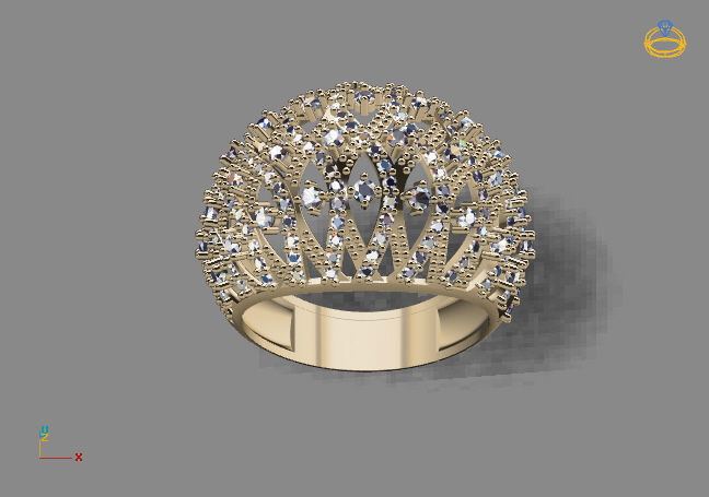 Women Ring With Stone 3DM Mix Print Model 3D print model_3