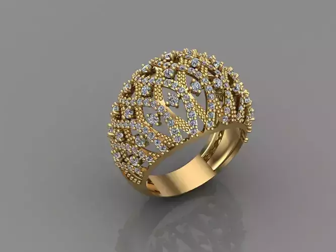 Women Ring With Stone 3DM Mix Print Model 3D print model