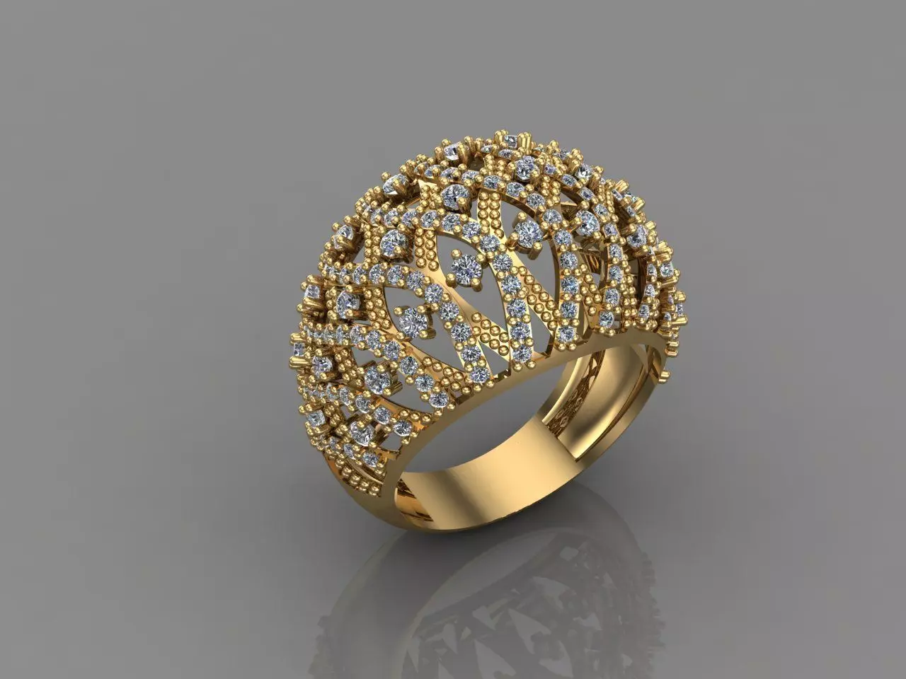 Women Ring With Stone 3DM Mix Print Model 3D print model_0