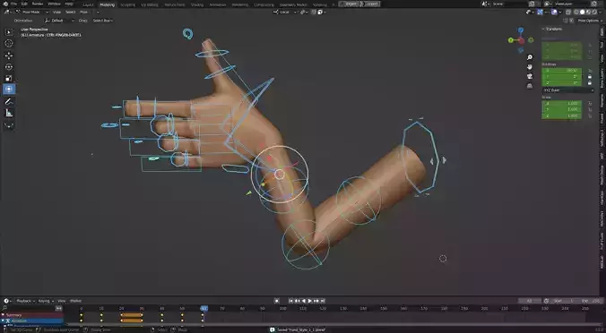 Rigged Arm and Hand - Blender