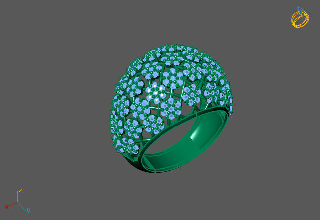Women Ring With Stone 3DM Mix Print Model 3D print model_1