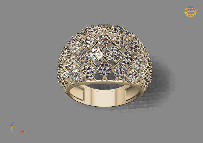 Women Ring With Stone 3DM Mix Print Model 3D print model_3