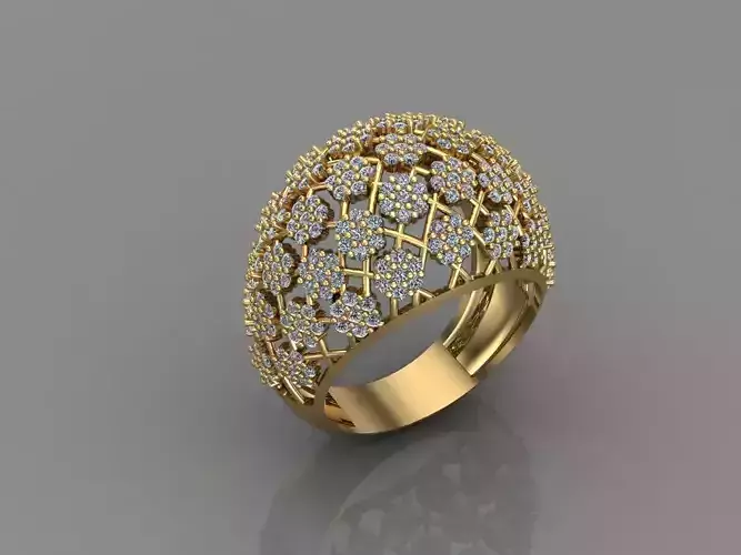 Women Ring With Stone 3DM Mix Print Model 3D print model