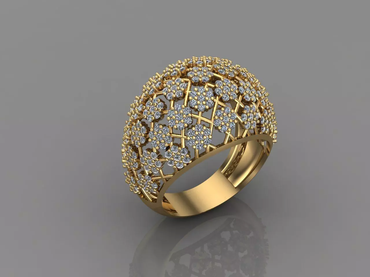 Women Ring With Stone 3DM Mix Print Model 3D print model_0