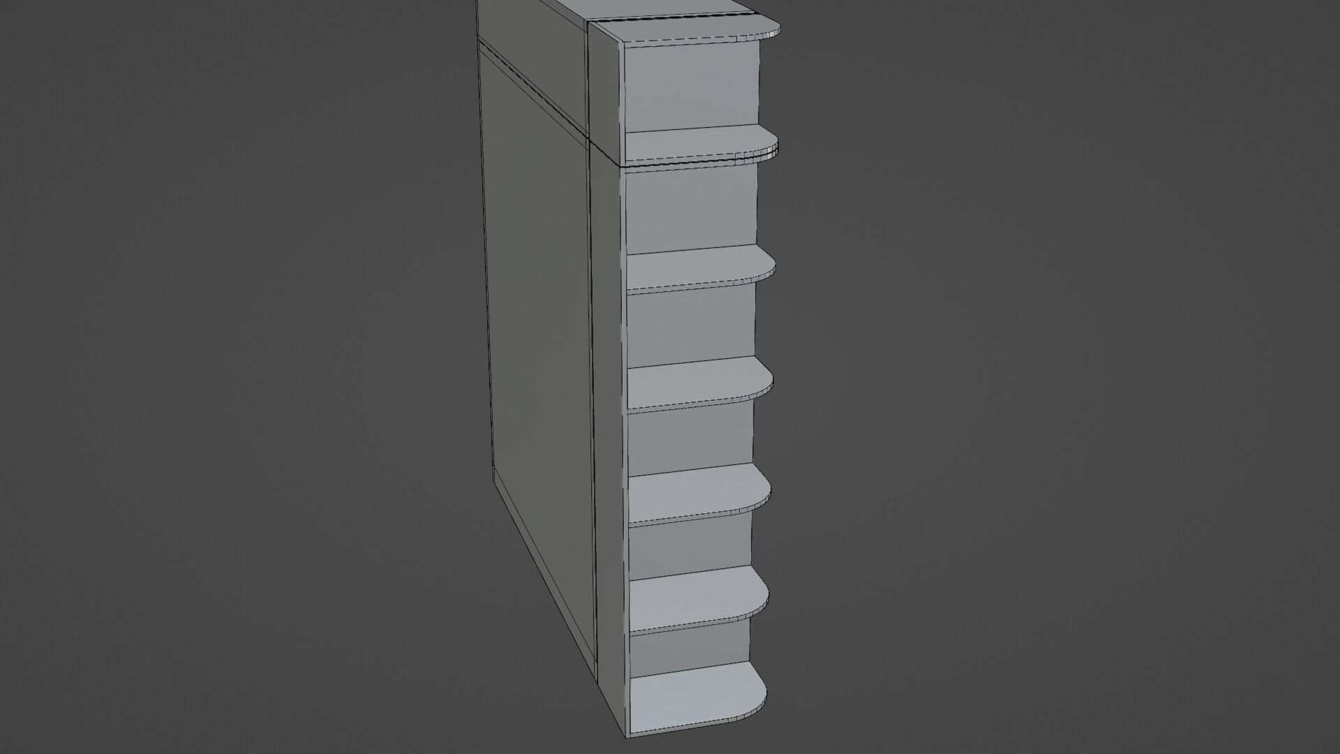 Scandinavian Modern Wardrobe Low-poly 3D model_28