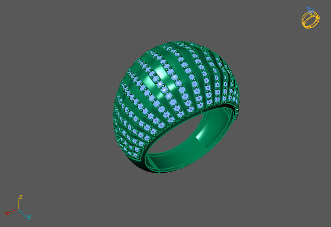 Women Ring With Stone 3DM Mix Print Model 3D print model_1