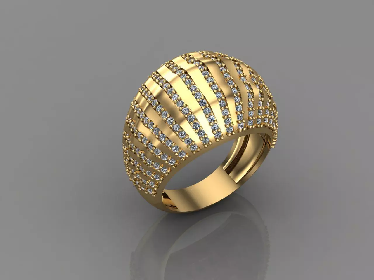 Women Ring With Stone 3DM Mix Print Model 3D print model_0