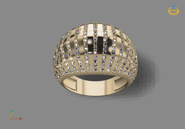 Women Ring With Stone 3DM Mix Print Model 3D print model_3