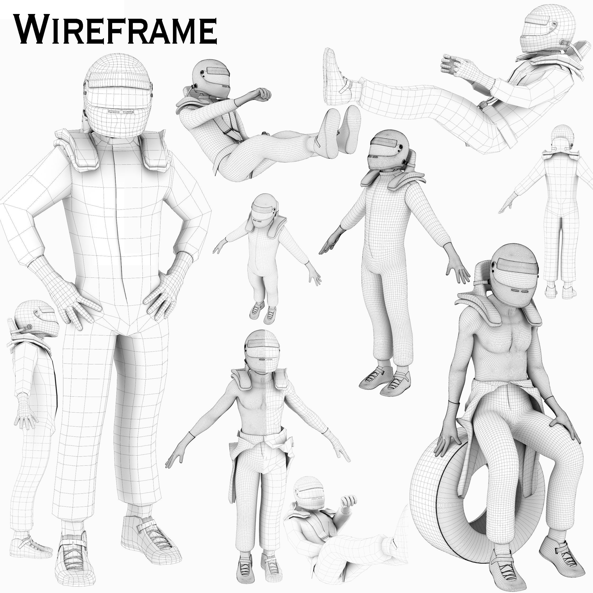 Daniel Ricciardo 2016 Low-poly 3D model_10