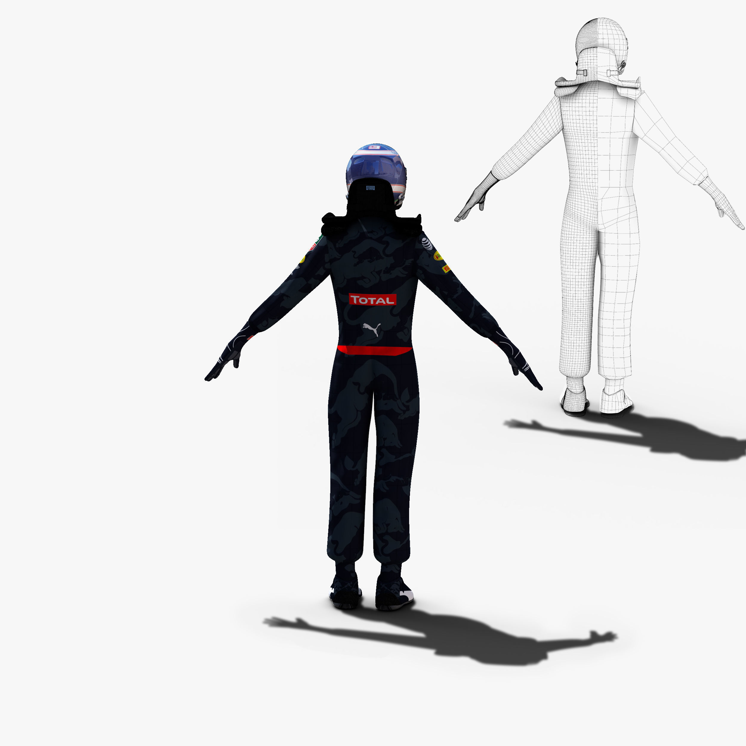 Daniel Ricciardo 2016 Low-poly 3D model_6