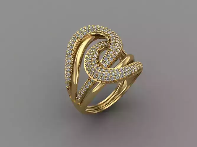 Women Ring With Stone 3DM Mix Print Model 3D print model