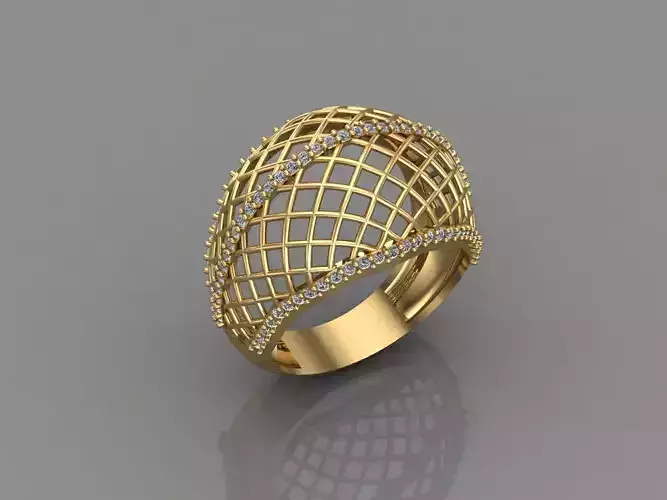 Women Ring With Stone 3DM Mix Print Model 3D print model