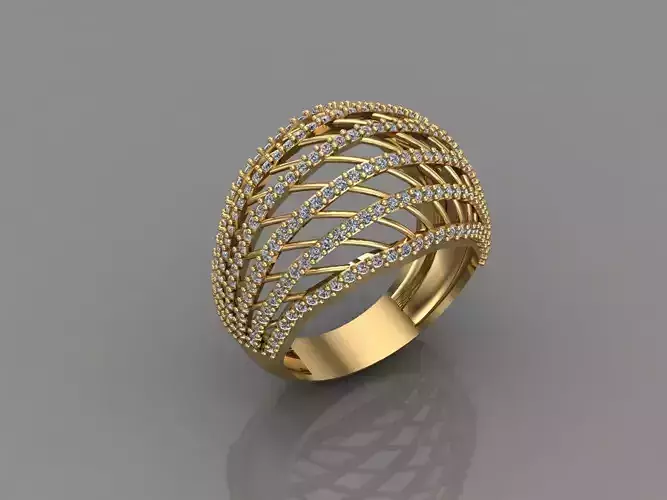 Women Ring With Stone 3DM Mix Print Model 3D print model