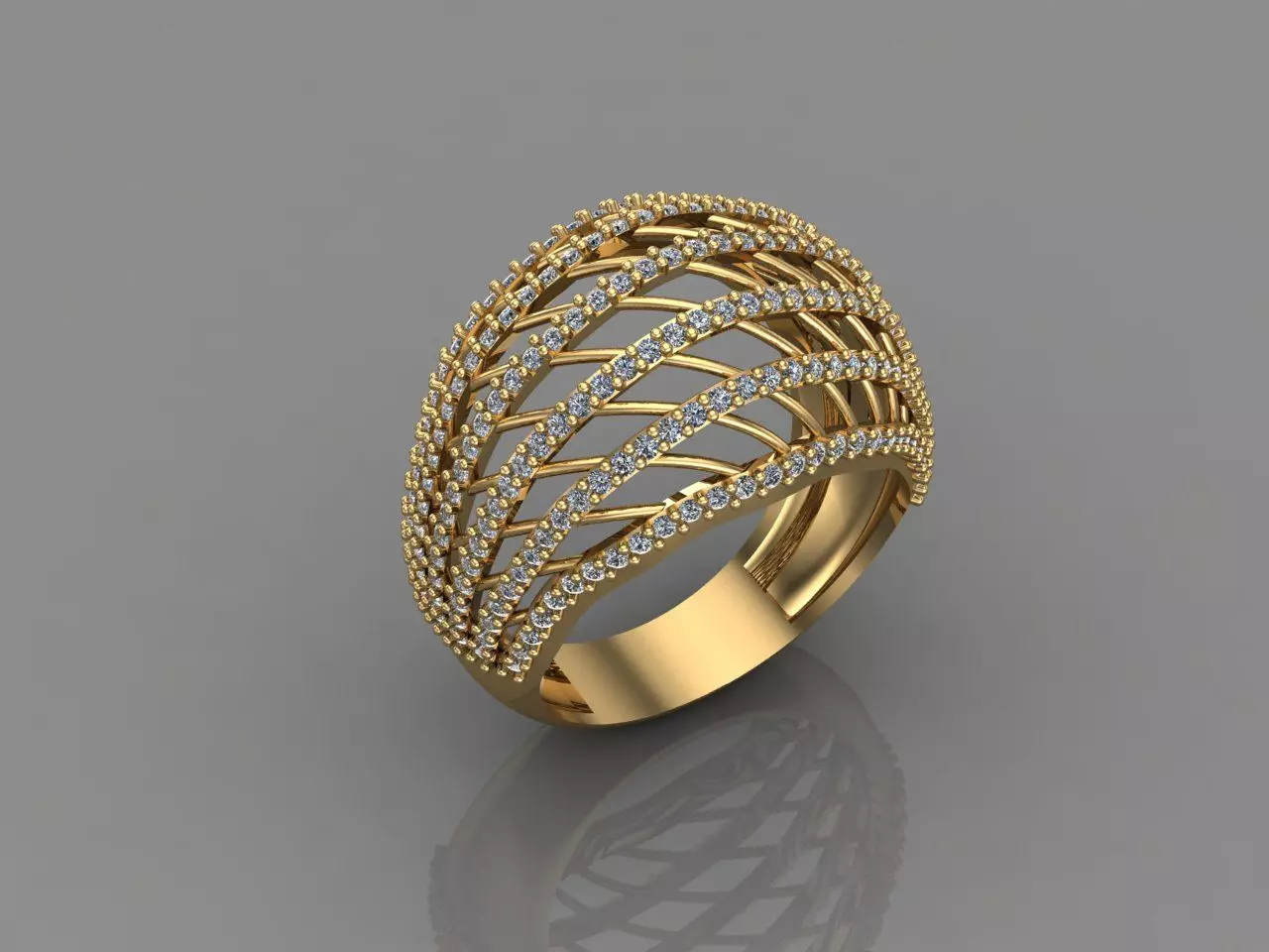 Women Ring With Stone 3DM Mix Print Model 3D print model_0