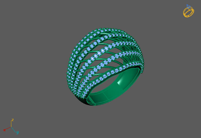 Women Ring With Stone 3DM Mix Print Model 3D print model_1