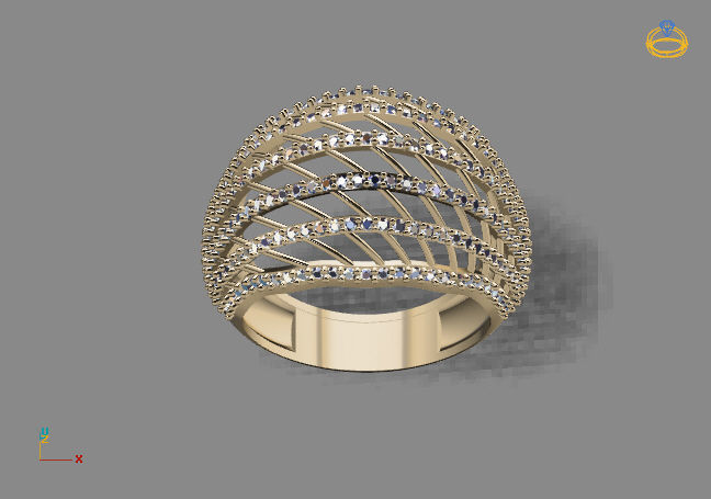 Women Ring With Stone 3DM Mix Print Model 3D print model_3