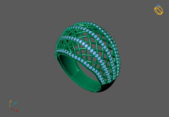 Women Ring With Stone 3DM Mix Print Model 3D print model_2