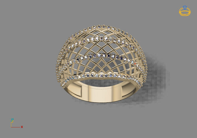 Women Ring With Stone 3DM Mix Print Model 3D print model_3