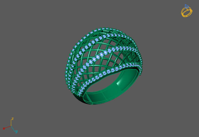 Women Ring With Stone 3DM Mix Print Model 3D print model_1