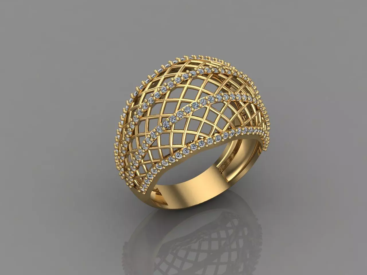Women Ring With Stone 3DM Mix Print Model 3D print model_0