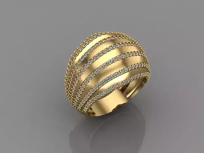 Women Ring With Stone 3DM Mix Print Model 3D print model