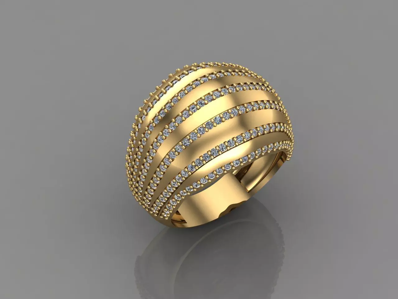 Women Ring With Stone 3DM Mix Print Model 3D print model_0