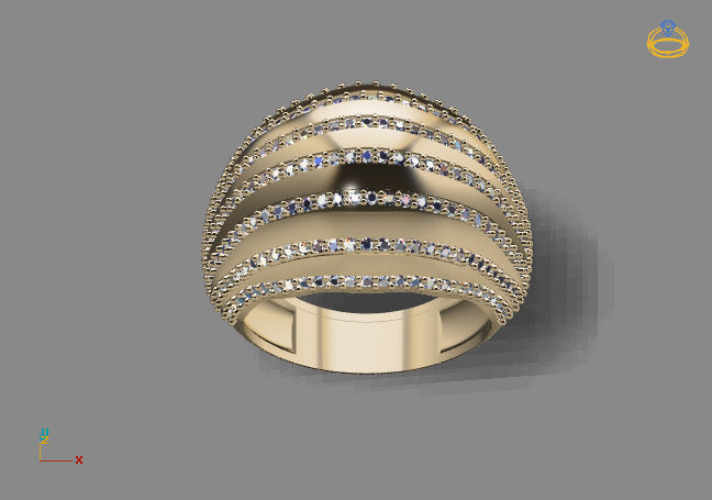 Women Ring With Stone 3DM Mix Print Model 3D print model_3
