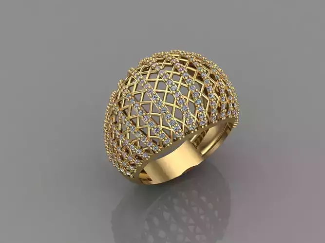 Women Ring With Stone 3DM Mix Print Model 3D print model
