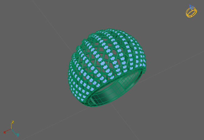 Women Ring With Stone 3DM Mix Print Model 3D print model_1