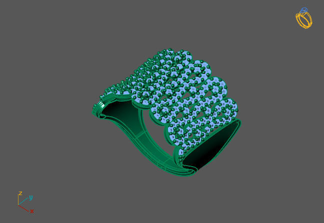 Women Ring With Stone 3DM Mix Print Model 3D print model_2