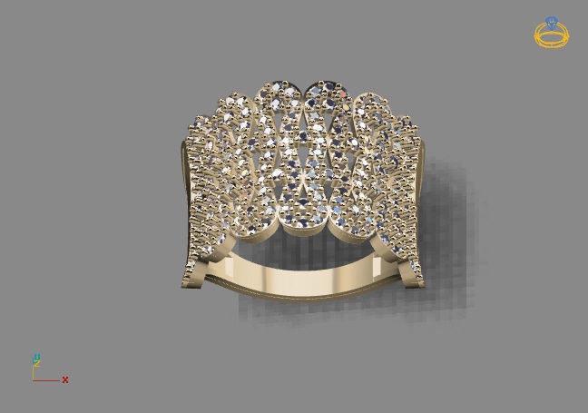 Women Ring With Stone 3DM Mix Print Model 3D print model_3