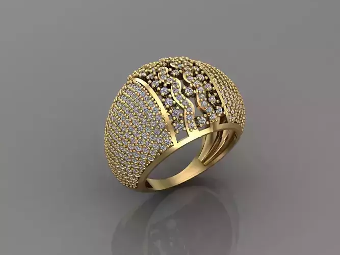 Women Ring With Stone 3DM Mix Print Model