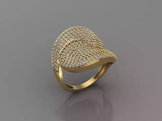 Women Ring With Stone 3DM Mix Print Model