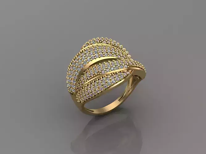 Women Ring With Stone 3DM Mix Print Model