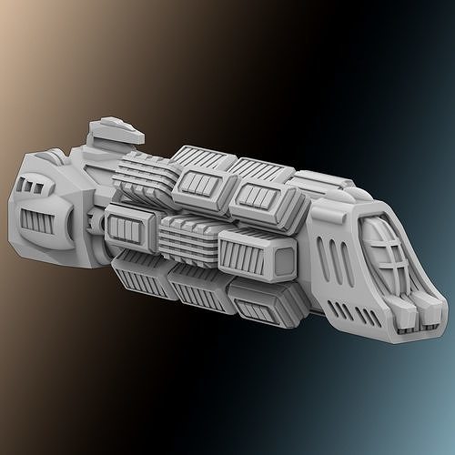 Spaceship Freighter for Miniature Wargaming 3D print model