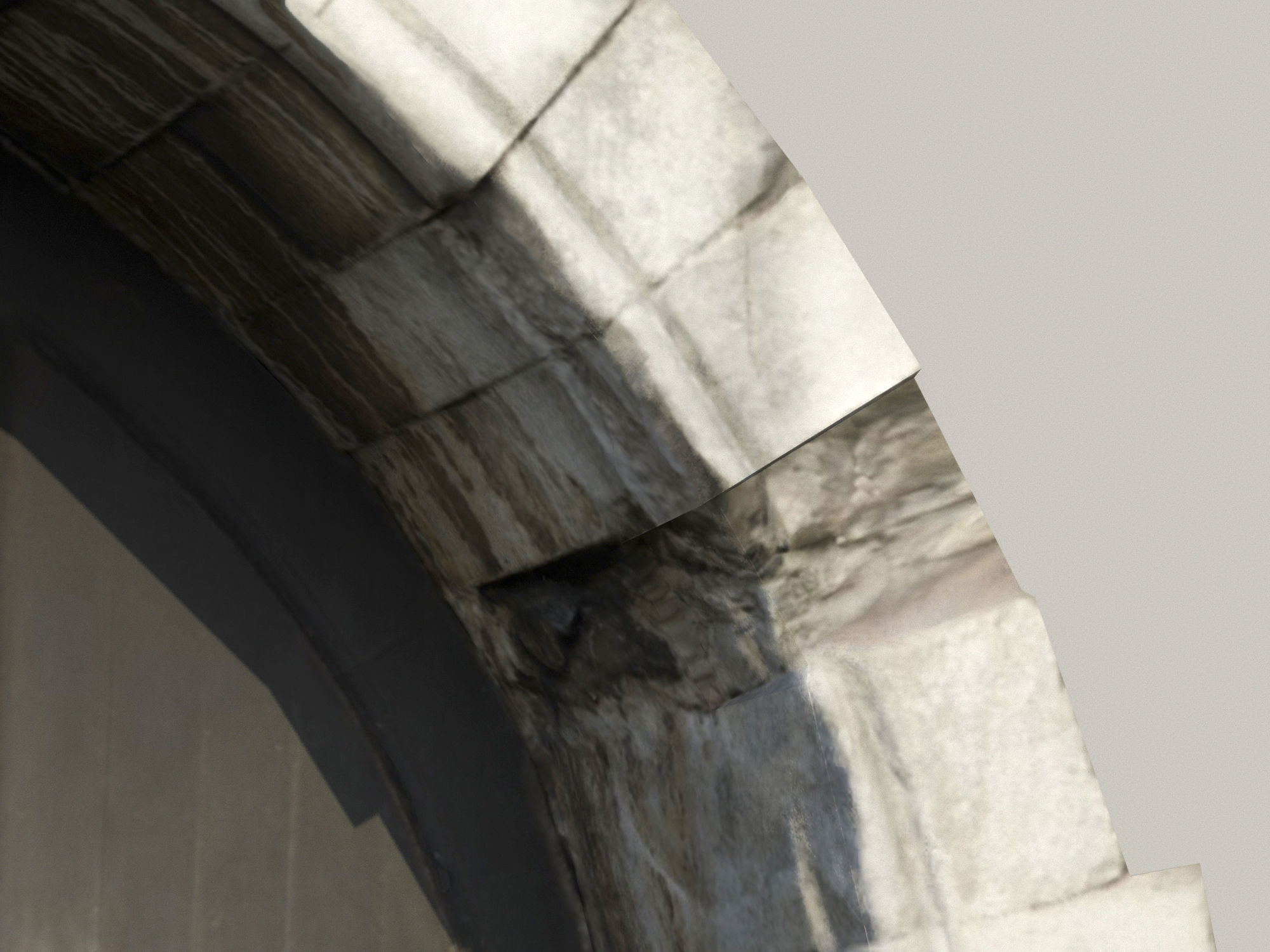 Ancient door Low-poly 3D model_10