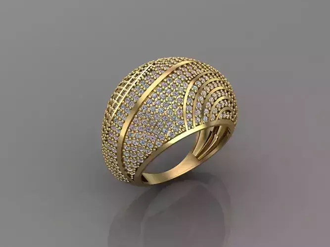 Women Ring With Stone 3DM Mix Print Model