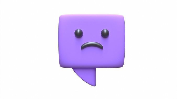 Sad Emoji Message Box 3D model