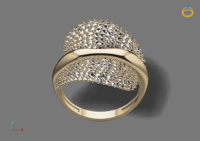 Women Ring With Stone 3DM Mix Print Model 3D print model_3