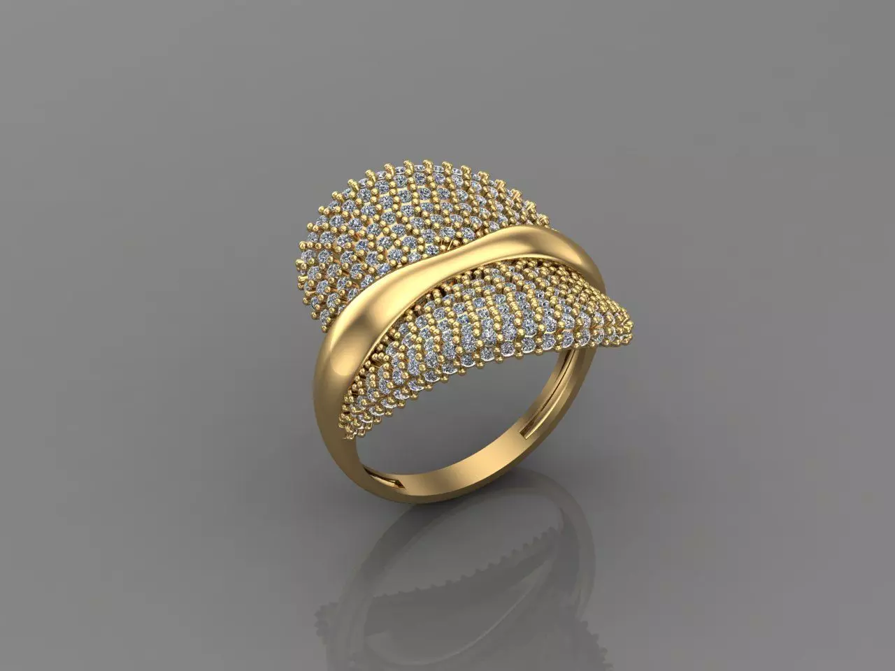 Women Ring With Stone 3DM Mix Print Model 3D print model_0