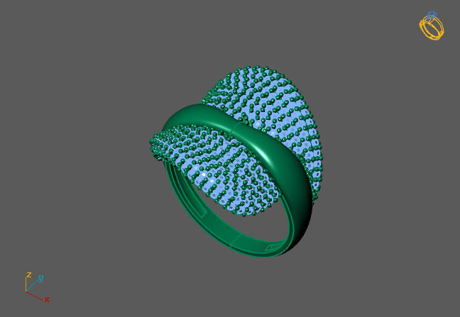 Women Ring With Stone 3DM Mix Print Model 3D print model_2