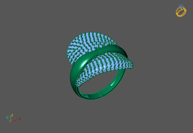 Women Ring With Stone 3DM Mix Print Model 3D print model_1