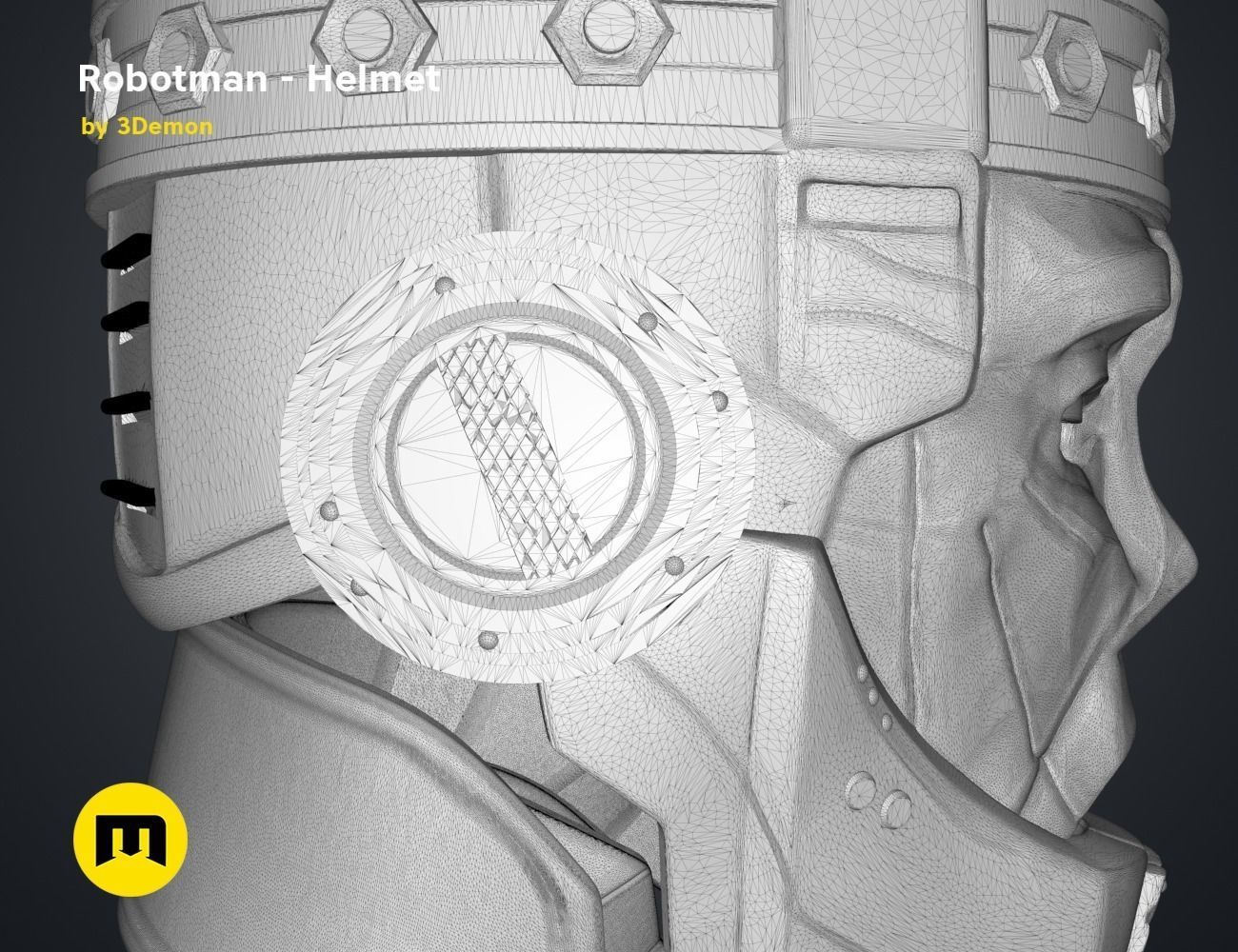 Robotman - Head 3D print model_13