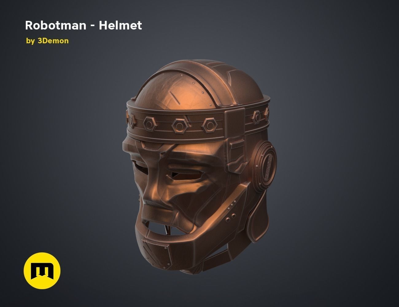 Robotman - Head 3D print model_24